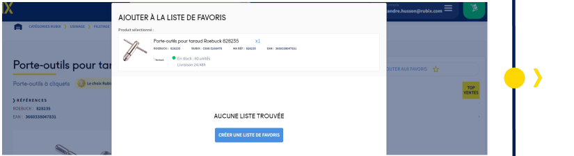 Ajouter un produit à la liste des favoris