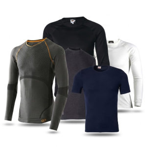 Maillot fonctionnel thermique à manches longues comme première couche contre le froid
