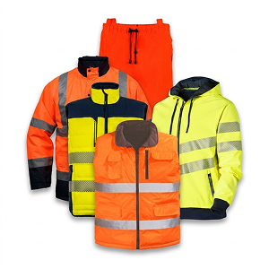 Parka haute visibilité à bandes rétroréfléchissantes pour le travail hivernal